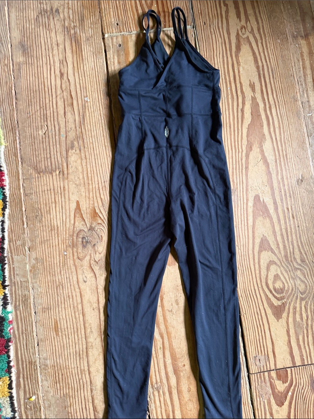 FP Movement by Free People Black V-Neck Spaghetti Strap Jumpsuit - Picture 4 of 5